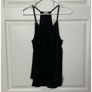 Lily White XS Black Sheer Sleeveless Racerback Tank Top